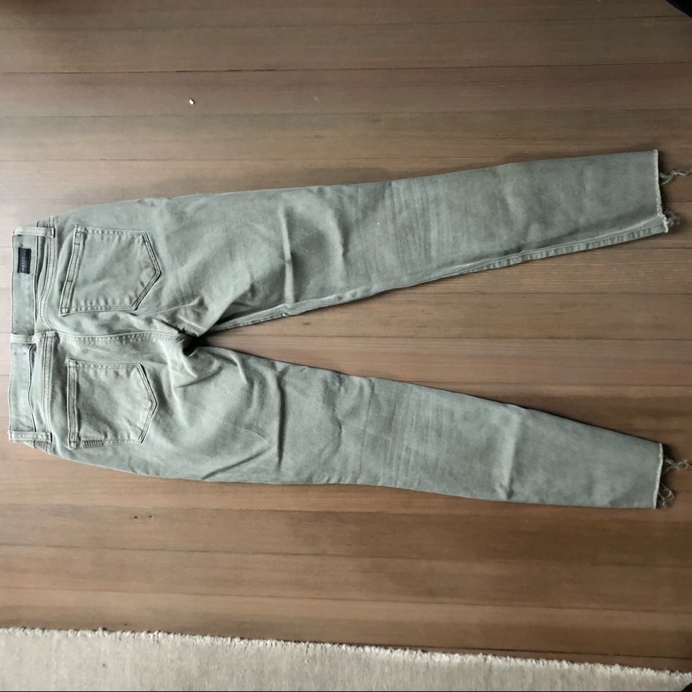 PAIGE ARMY GREEN SKINNY JEANS